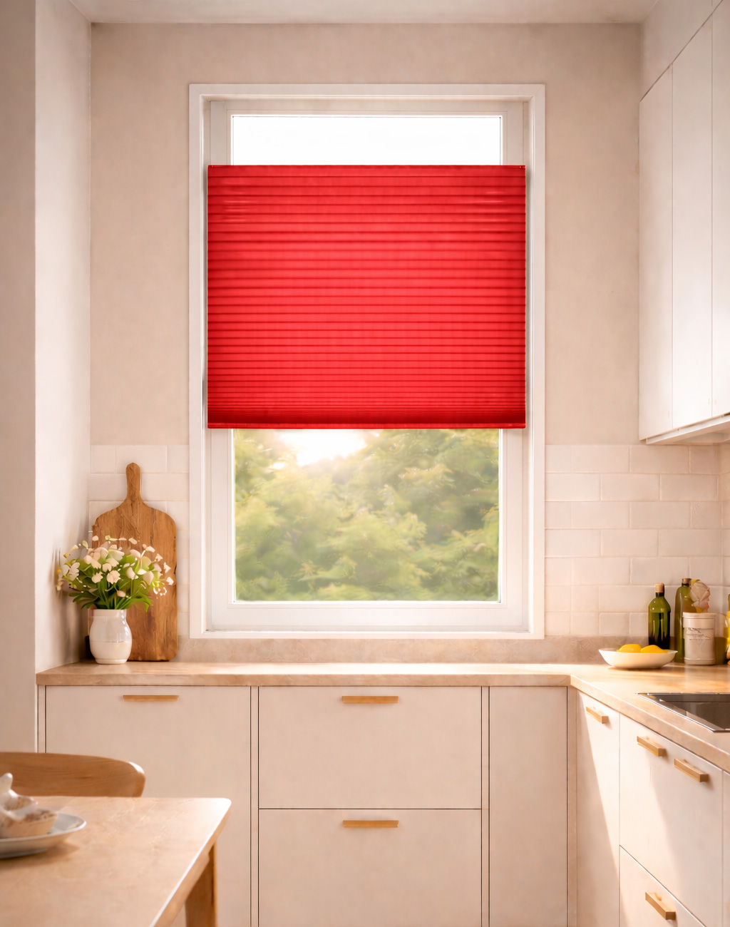 Plise Perde Kırmızı